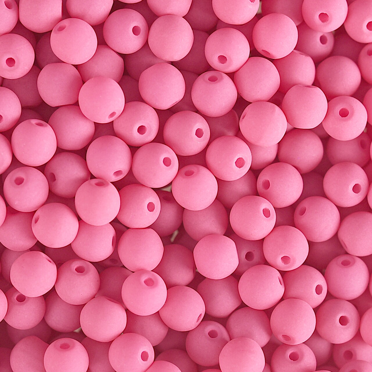 John Bead Czech Glass White Alabaster Velvet Round Bead 3 Strands